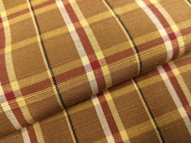 平和屋着物●上質な紬 格子 正絹 逸品 AAAW1803ph