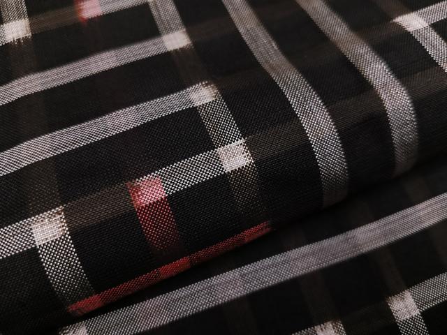 平和屋着物●本場大島紬　龍郷絣　秋名バラ　正絹　逸品　未使用　AAAW1818ph