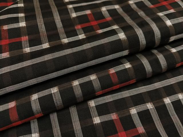 平和屋着物●本場大島紬　龍郷絣　秋名バラ　正絹　逸品　未使用　AAAW1818ph