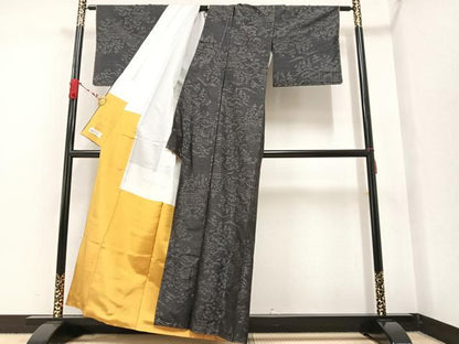 平和屋着物●本場大島紬 風景樹林文 やまと誂製 正絹 逸品 未使用 AAAW1825ph