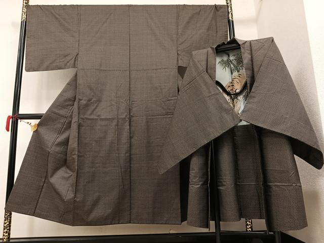 平和屋着物●男性 本場大島紬 アンサンブル 正絹 逸品 AAAW1832ph
