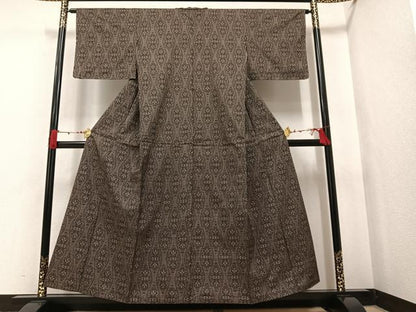 平和屋着物●本場大島紬 7マルキ 立涌花文 正絹 逸品 AAAW1834ph