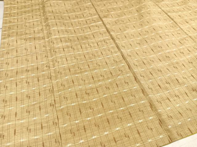 平和屋着物●上質な紬 格子 正絹 逸品 AAAW1837ph