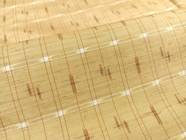 平和屋着物●上質な紬 格子 正絹 逸品 AAAW1837ph