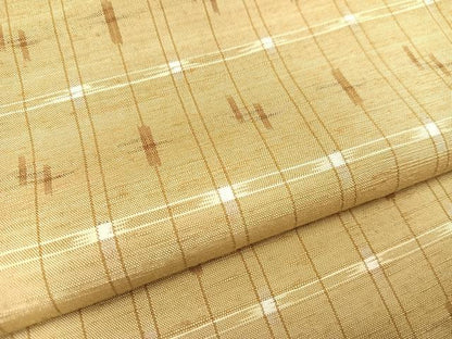 平和屋着物●上質な紬 格子 正絹 逸品 AAAW1837ph