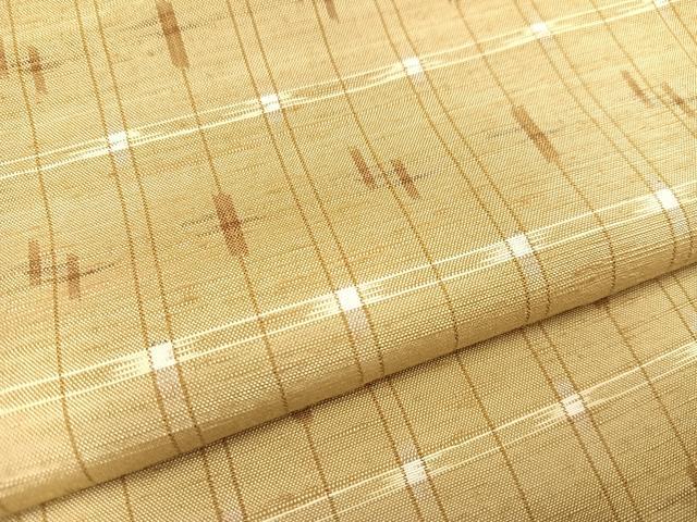 平和屋着物●上質な紬 格子 正絹 逸品 AAAW1837ph