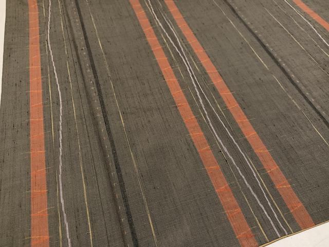 平和屋着物●上質な紬　間道　正絹　逸品　AAAW1843ph