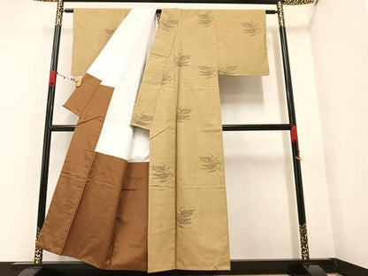 平和屋着物●上質な紬　成り物　唐辛子　正絹　逸品　未使用　AAAW1851ph
