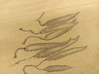 平和屋着物●上質な紬　成り物　唐辛子　正絹　逸品　未使用　AAAW1851ph