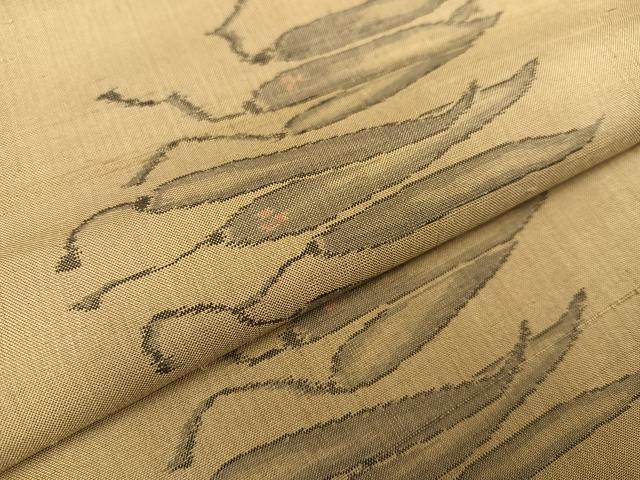 平和屋着物●上質な紬　成り物　唐辛子　正絹　逸品　未使用　AAAW1851ph