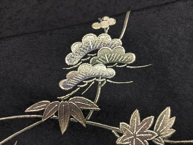 平和屋着物●金彩友禅 卓越技能者・名工・和田光正監修 訪問着 松竹梅 暈し染め 銀彩 正絹 逸品 AAAW1862ph