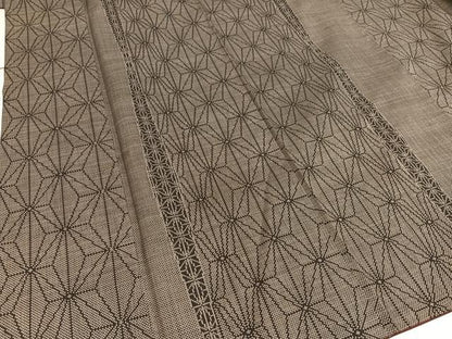 平和屋着物●本場大島紬　7マルキ　麻の葉間道　正絹　逸品　AAAW1865ph