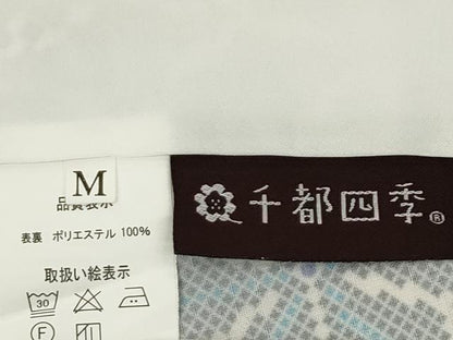 平和屋着物▽小紋 単衣 麻の葉文様 洗える着物 AAAW2080sx