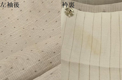 平和屋着物＊夏物 訪問着 結城紬 夏結城 舞蝶文 正絹 逸品 未使用 AAAW2156sx