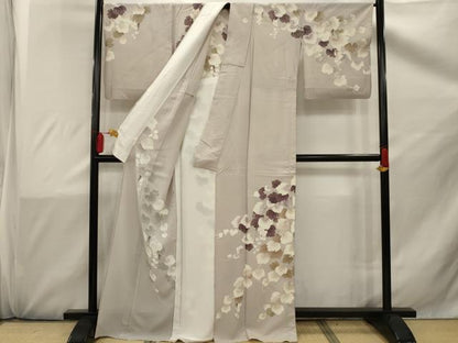 平和屋着物＊夏物 訪問着 絽 友禅 蔦の葉文 正絹 逸品 AAAW2160sx
