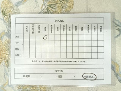 平和屋着物◎綴れ 六通柄袋帯 枝松文 金銀糸 銀通し地 正絹 逸品 AAAW2346yx