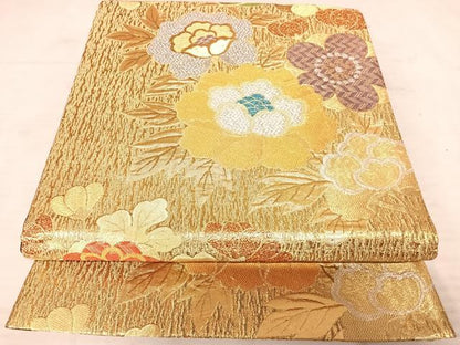 平和屋着物◎六通柄袋帯 舞花文 金銀糸 正絹 逸品 AAAW2372yx