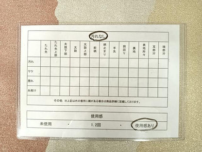 平和屋着物◎綴れ　六通柄袋帯　霞文　ワンポイント　金糸　金通し地　正絹　逸品　AAAW2377yx