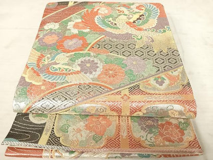 平和屋着物◎九百佐賀錦 六通柄袋帯 王朝華宝織 金銀糸 正絹 逸品 AAAW2449yx