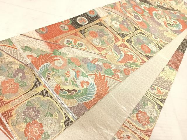 平和屋着物◎九百佐賀錦 六通柄袋帯 王朝華宝織 金銀糸 正絹 逸品 AAAW2449yx