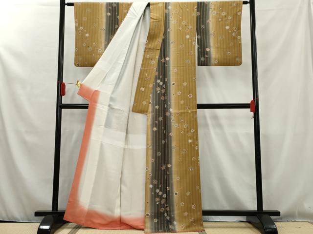 平和屋着物●上質な小紋 花間道 暈し染め 正絹 逸品 AAAW2651cs