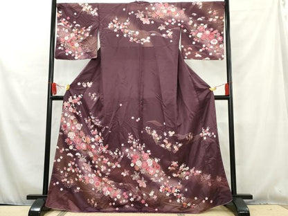平和屋着物●H・L（アッシュエル） HENRI-LUC CHAPUIS 訪問着 立波草花文 暈し染め 洗える着物 未使用 AAAW2670cs