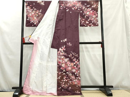 平和屋着物●H・L（アッシュエル） HENRI-LUC CHAPUIS 訪問着 立波草花文 暈し染め 洗える着物 未使用 AAAW2670cs