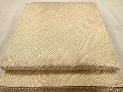 平和屋着物◎両面 全通柄袋帯 斜線文 金銀糸 正絹 逸品 AAAW2757dt