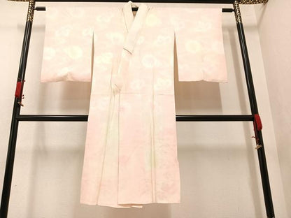 平和屋着物■長襦袢　袷　流水草花地紋　暈し染め　正絹　逸品　AAAW2951ph