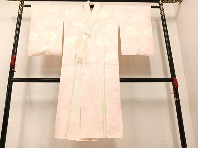 平和屋着物■長襦袢　袷　流水草花地紋　暈し染め　正絹　逸品　AAAW2951ph
