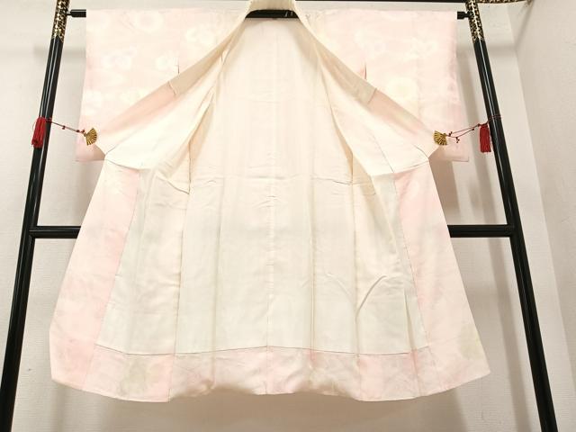 平和屋着物■長襦袢　袷　流水草花地紋　暈し染め　正絹　逸品　AAAW2951ph