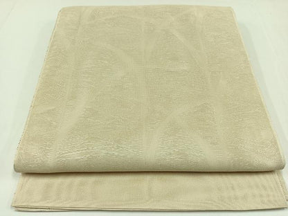 平和屋着物＊夏物　六通柄本袋帯　草木文　銀糸　正絹　逸品　AAAW3087jh