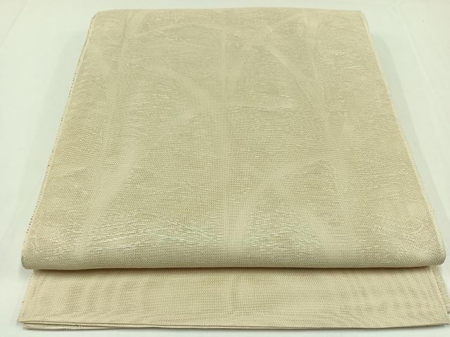 平和屋着物＊夏物　六通柄本袋帯　草木文　銀糸　正絹　逸品　AAAW3087jh