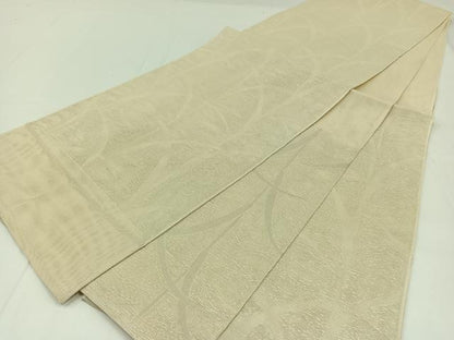 平和屋着物＊夏物　六通柄本袋帯　草木文　銀糸　正絹　逸品　AAAW3087jh