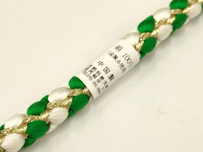 平和屋着物●和装小物 振袖用帯締め 装飾 ちりめん細工 パール 金糸 逸品 未使用 AAAW3353ay