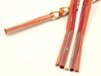 平和屋着物●和装小物　振袖用帯締め　装飾　ちりめん細工　パール　金糸　逸品　未使用　AAAW3363ay