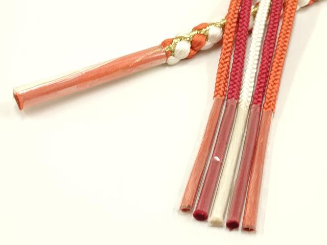 平和屋着物●和装小物　振袖用帯締め　装飾　ちりめん細工　パール　金糸　逸品　未使用　AAAW3363ay