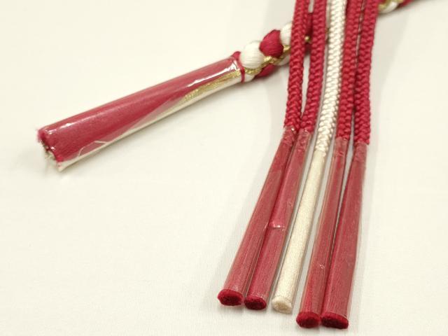 平和屋着物●和装小物 振袖用帯締め 装飾 ちりめん細工 パール 金糸 逸品 未使用 AAAW3376ay