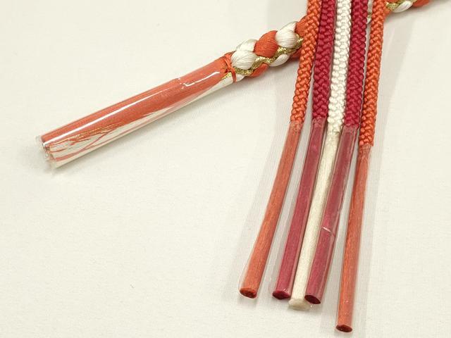 平和屋着物●和装小物 振袖用帯締め 装飾 ちりめん細工 パール 金糸 逸品 未使用 AAAW3386ay