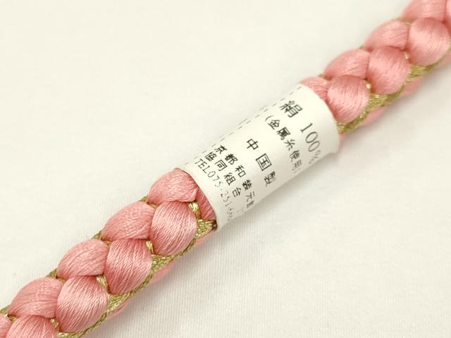 平和屋着物●和装小物　振袖用帯締め　装飾　つまみ細工　ラインストーン　パール　金糸　逸品　未使用　AAAW3389ay
