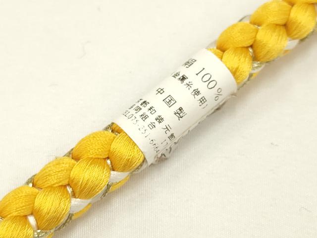 平和屋着物●和装小物 振袖用帯締め 装飾 つまみ細工 ちりめん細工 ラインストーン 金糸 逸品 未使用 AAAW3392ay