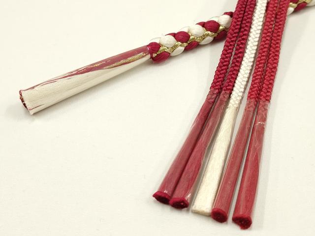 平和屋着物●和装小物 振袖用帯締め 装飾 ちりめん細工 パール 金糸 逸品 未使用 AAAW3396ay