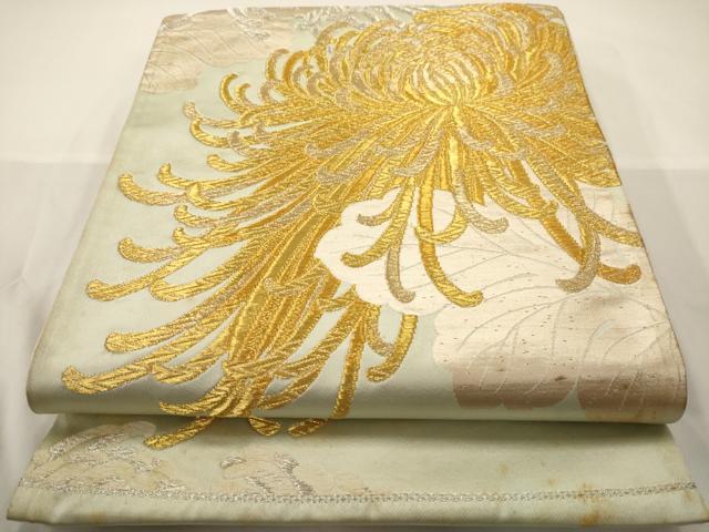 平和屋着物◎六通柄袋帯 乱菊 金銀糸 正絹 逸品 AAAW3517dt