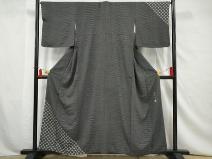 平和屋着物●染師 久保伊知郎 訪問着 江戸小紋 立涌花文 正絹 逸品 AAAW3600nf