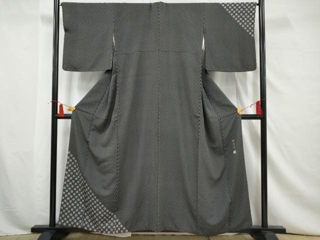 平和屋着物●染師 久保伊知郎 訪問着 江戸小紋 立涌花文 正絹 逸品 AAAW3600nf