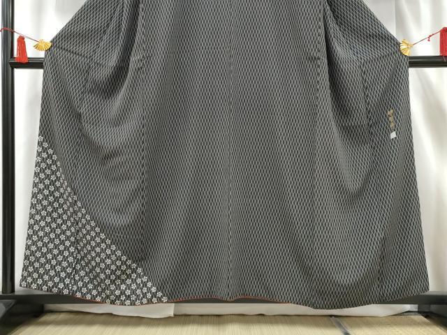 平和屋着物●染師 久保伊知郎 訪問着 江戸小紋 立涌花文 正絹 逸品 AAAW3600nf