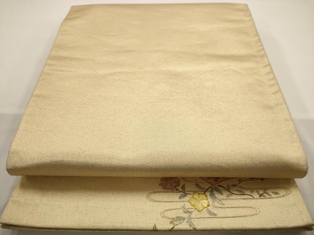 平和屋着物◎六通柄袋帯 ワンポイント 螺鈿 金彩 正絹 逸品 AAAW3661dt