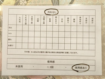 平和屋着物◎佐賀錦　六通柄袋帯　扇面花文　金銀糸　正絹　逸品　AAAW3677dt