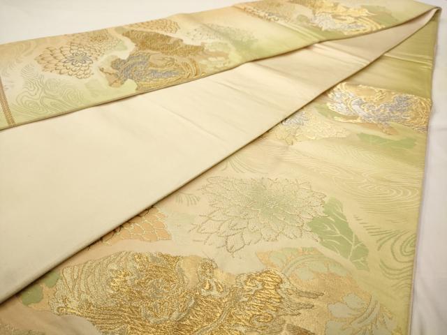 平和屋着物◎六通柄袋帯　鳳凰花文　金銀糸　正絹　逸品　AAAW3679dt