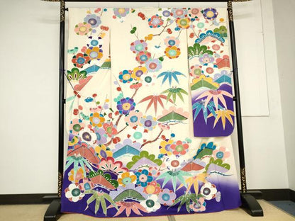 平和屋着物●豪華振袖　松竹梅　暈し染め　正絹　逸品　AAAW3819ma